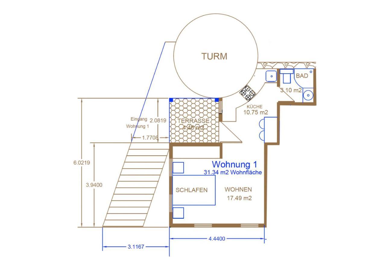 Blaue Wohnung- Ferienwohnung Sulzbach an der Murr Exterior foto